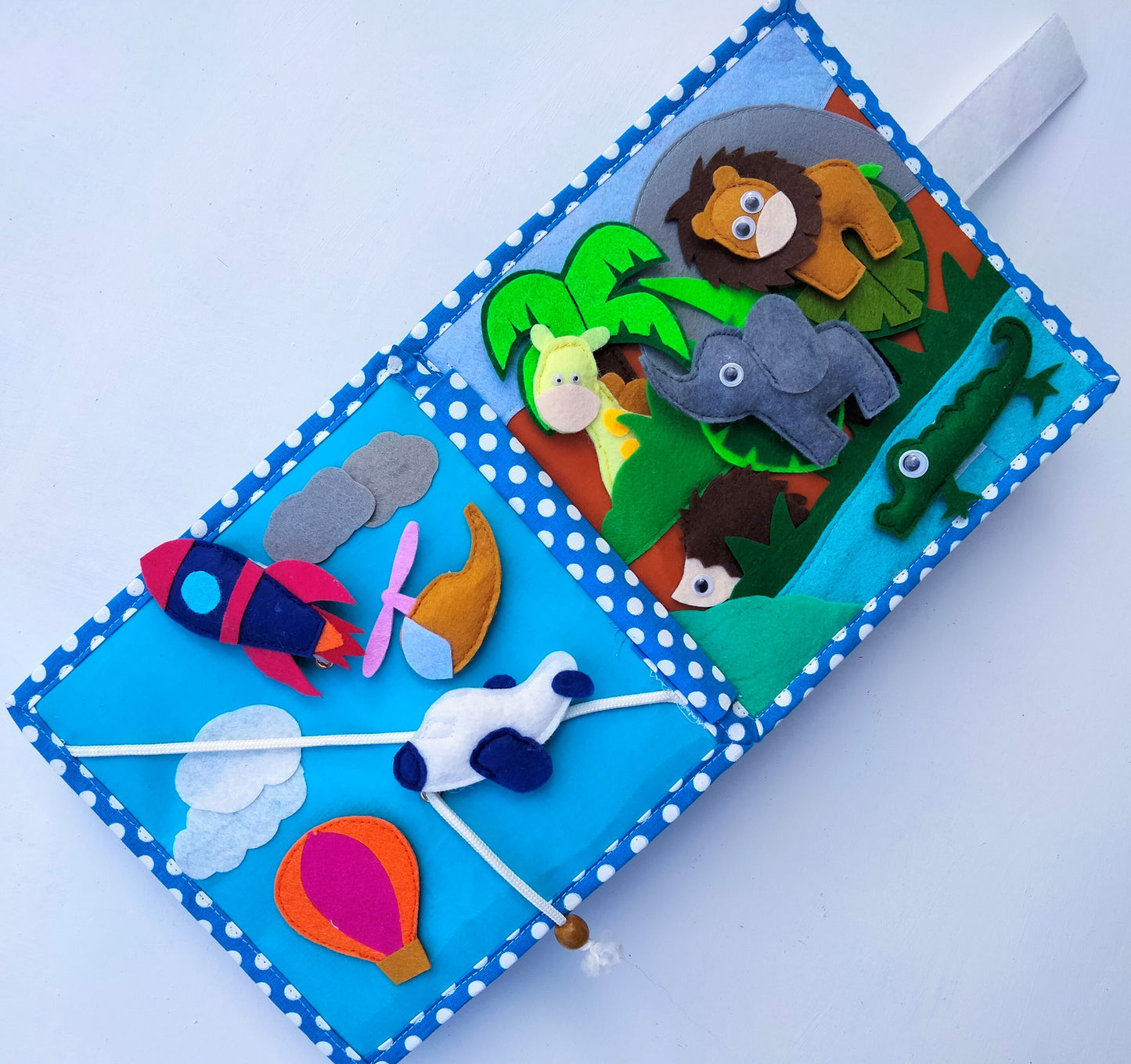 Customized Name Montessori Felt Book - 8 Interactive Learning Pages