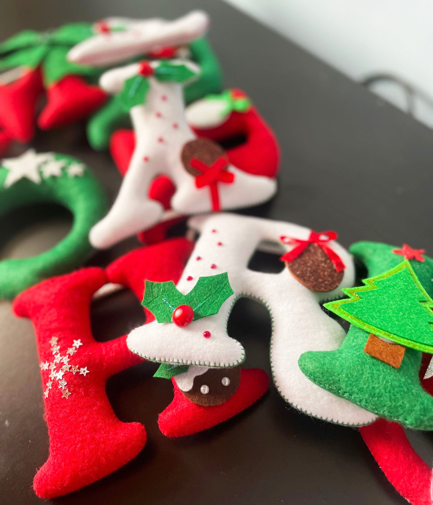 Merry Christmas Felt Garland Christmas Decor