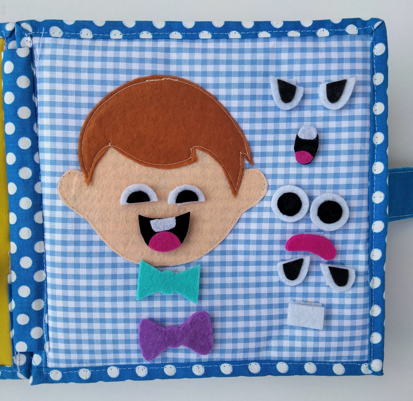 6 active pages Felt Busy Book for Toddlers- Interactive & Educational Quiet Book