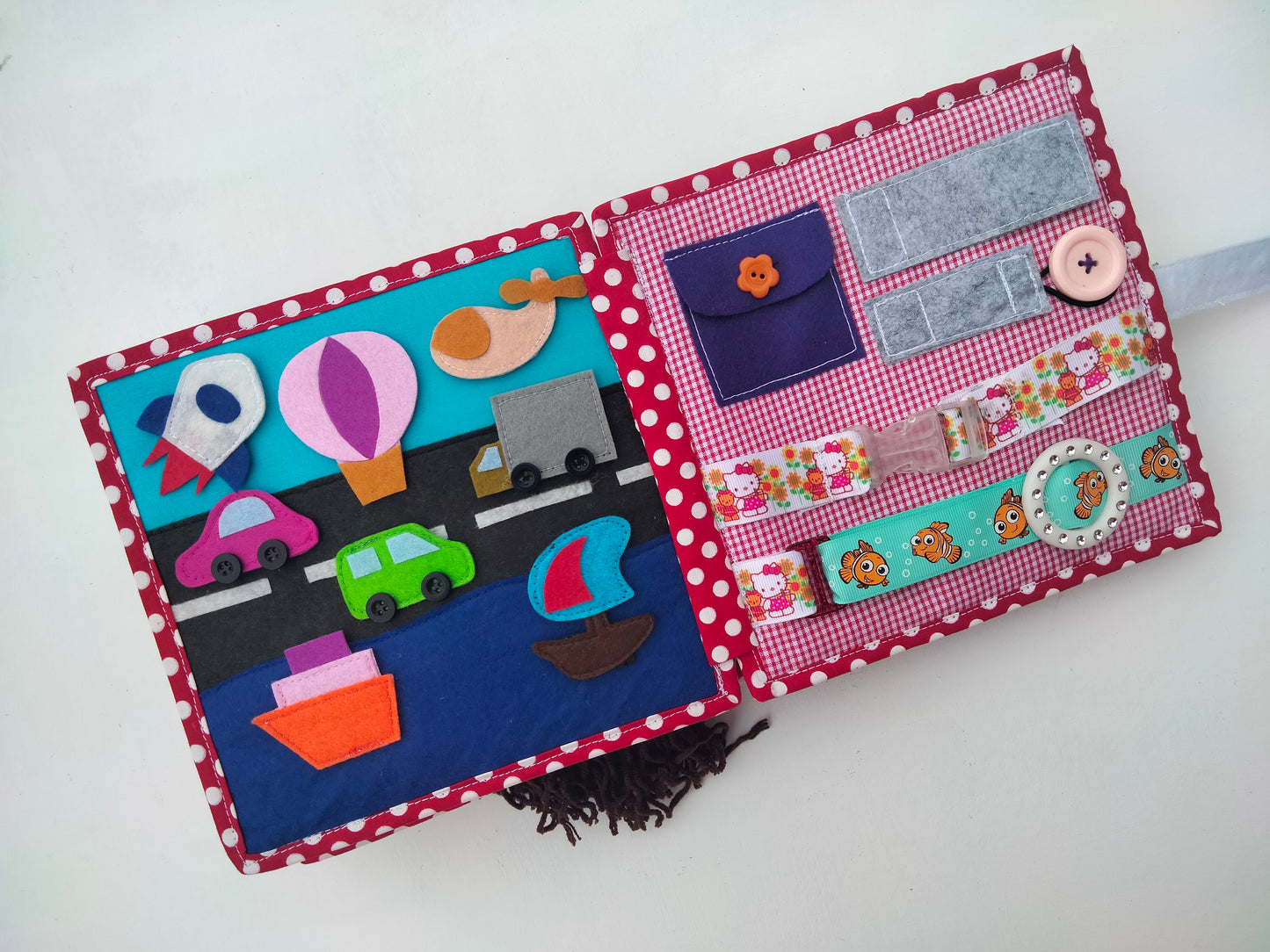 10 Active pages Felt Activity Book Quite Busy Book forToddlers