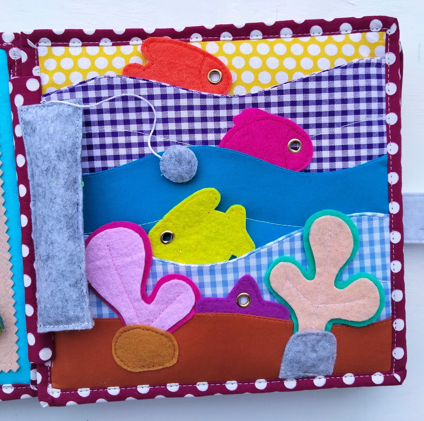 8 active pages Handmade Felt Activity Book Montessori Quite Book for Toddlers