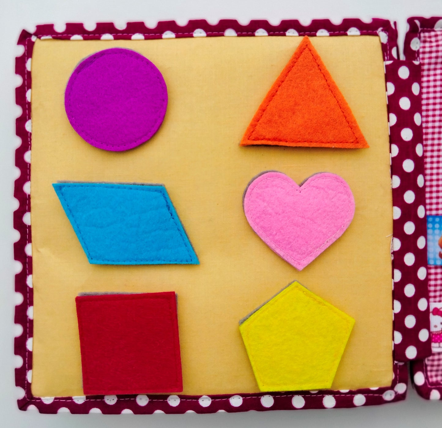 8 active pages Handmade Felt Activity Book Montessori Quite Book for Toddlers