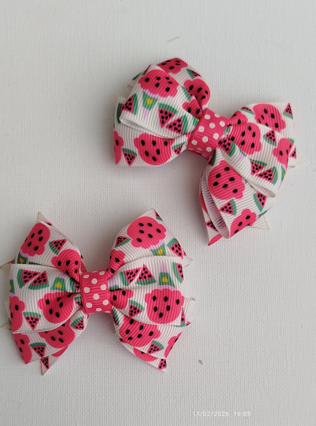 7-Piece Handmade Girls Hair Accessories Set – Multicolor Ribbon Hair Clips, Floral Bow & Bunny Clips with Matching Headband