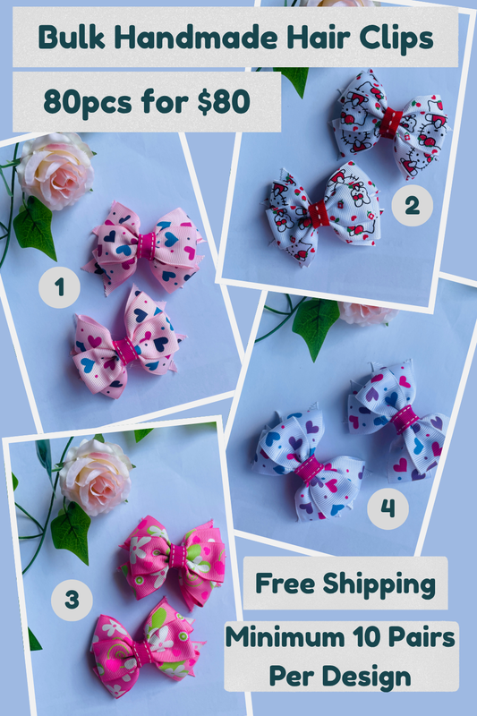 "Wholesale pack of 80 hair clips – multiple colours, low price, free shipping"

