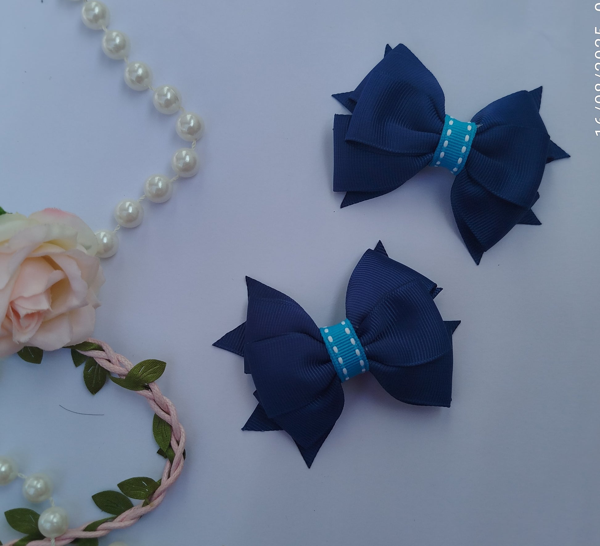 Non-slip plain ribbon alligator hair clips 6x8cm