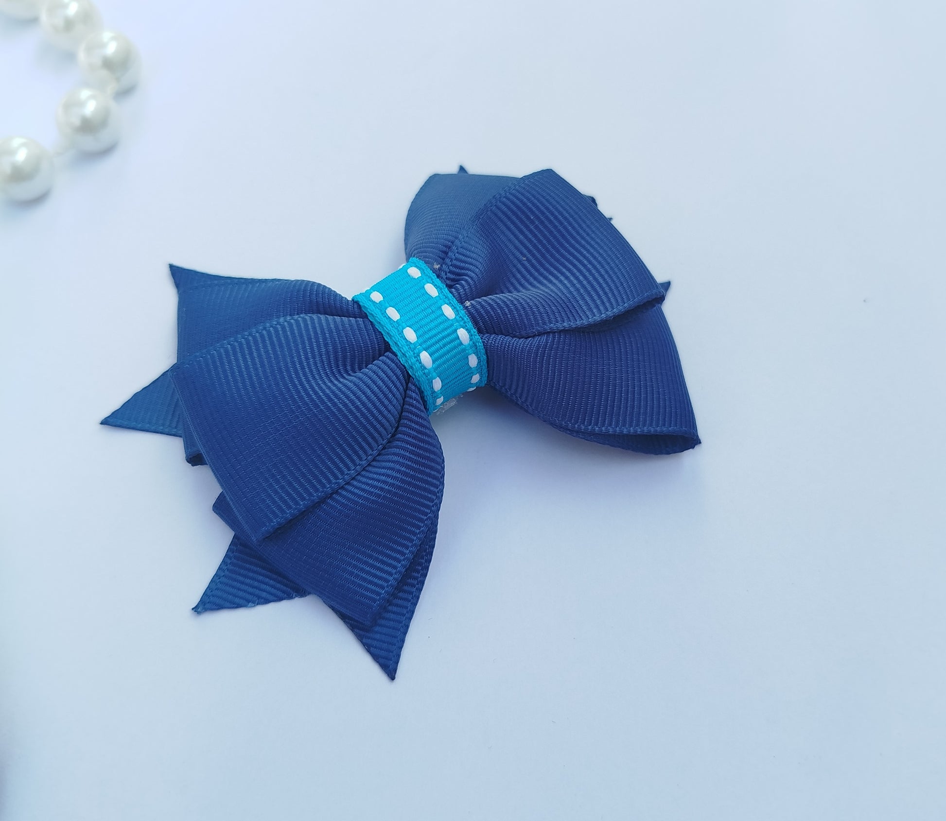 Non-slip plain ribbon alligator hair clips 6x8cm