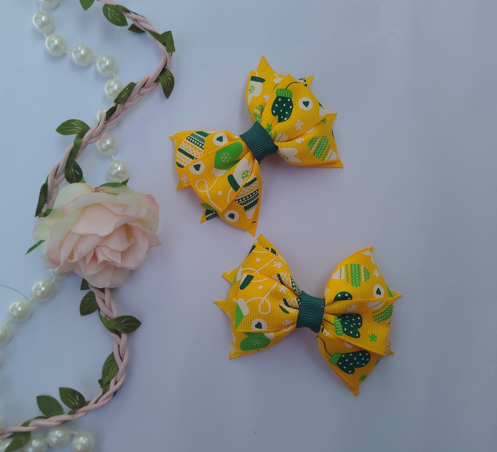 Colorful ribbon clips 6x8cm for toddlers girls