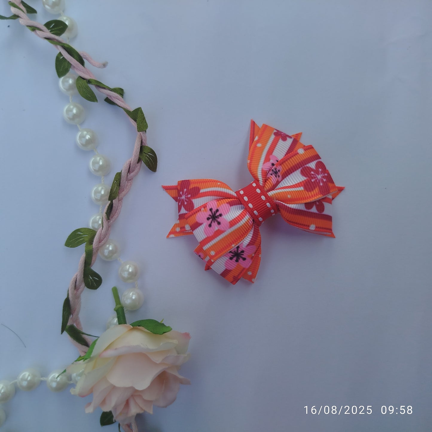 Colorful ribbon clips 6x8cm for toddlers girls