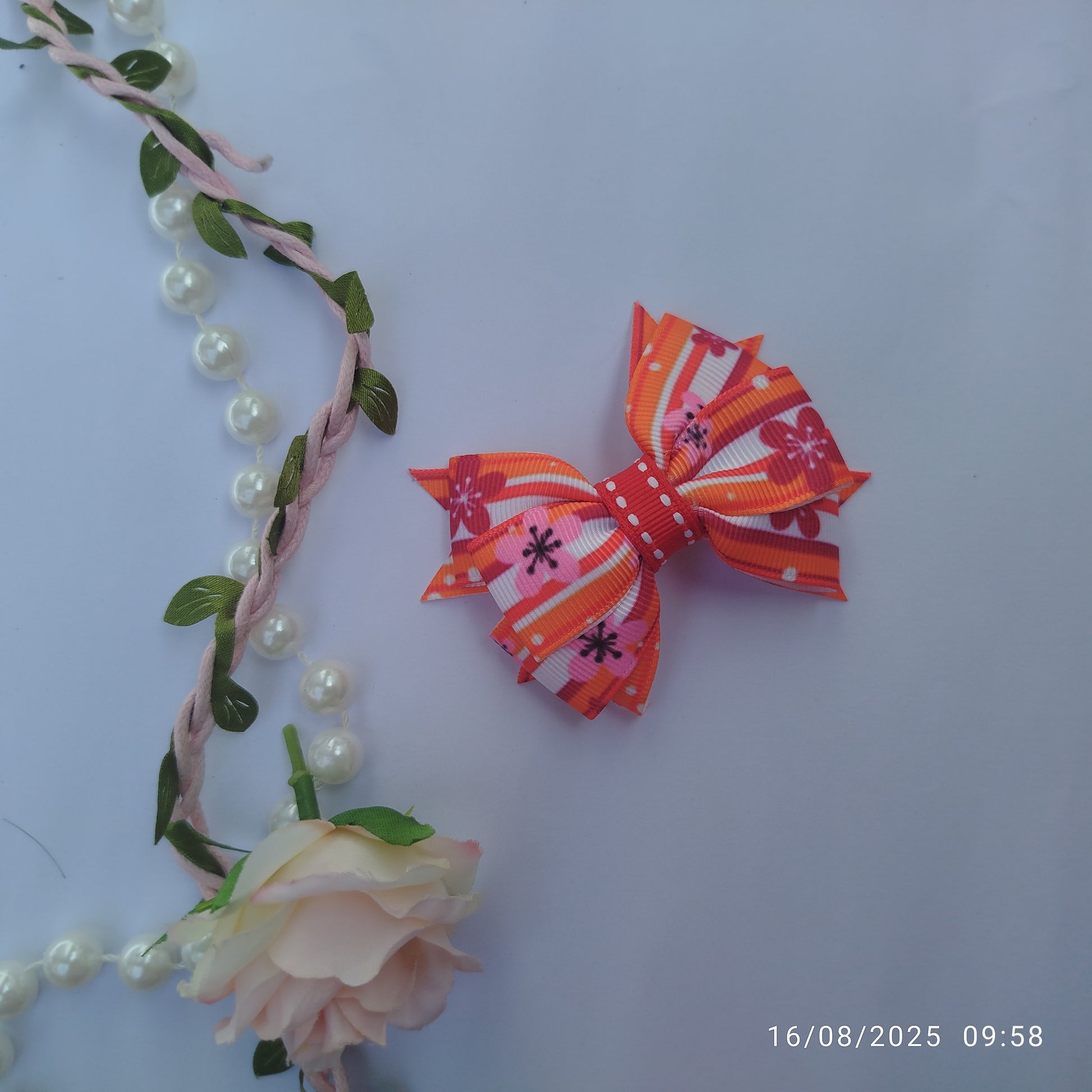 Colorful ribbon clips 6x8cm for toddlers girls