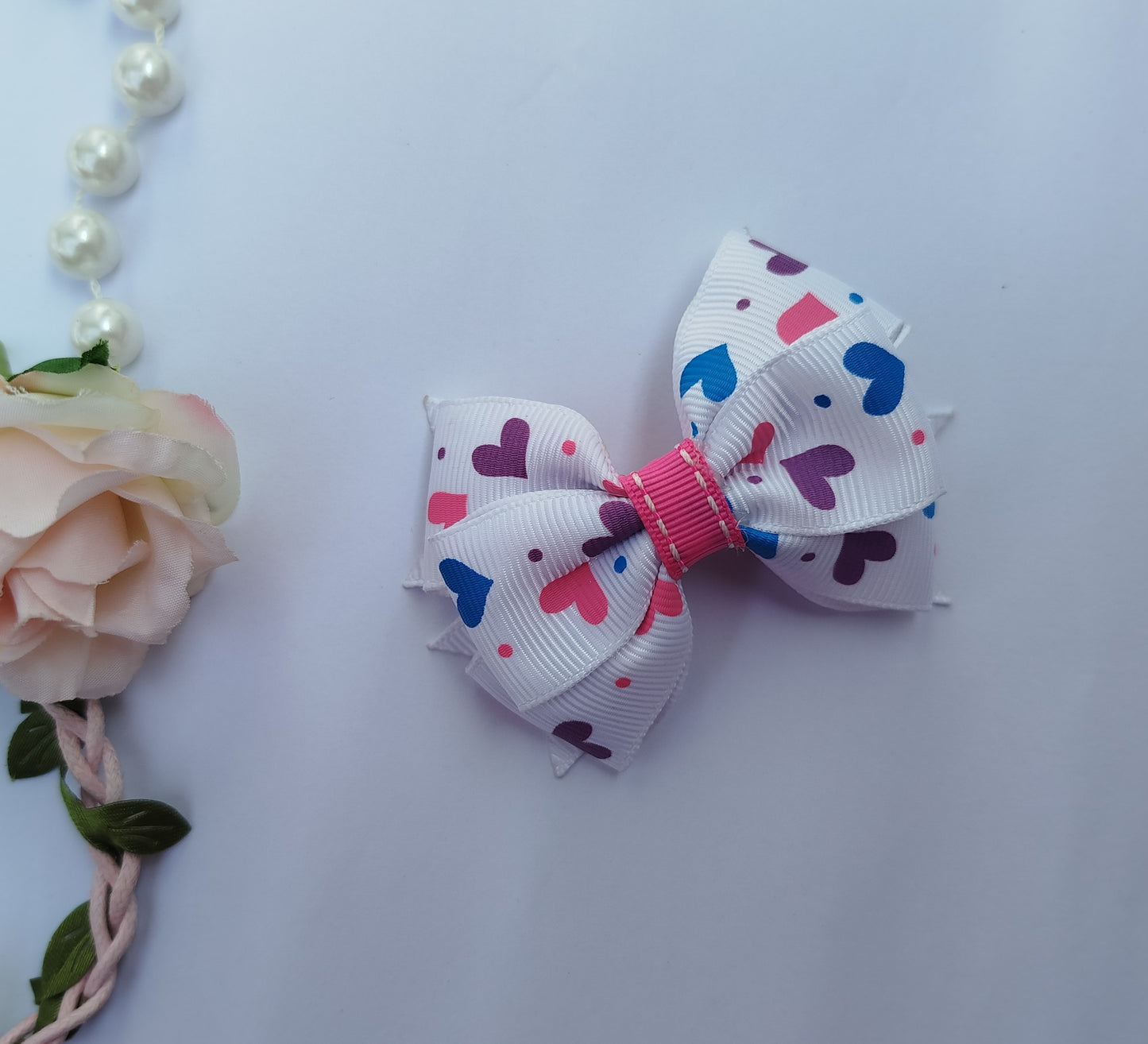 Handmade kids hair accessories ribbon bows