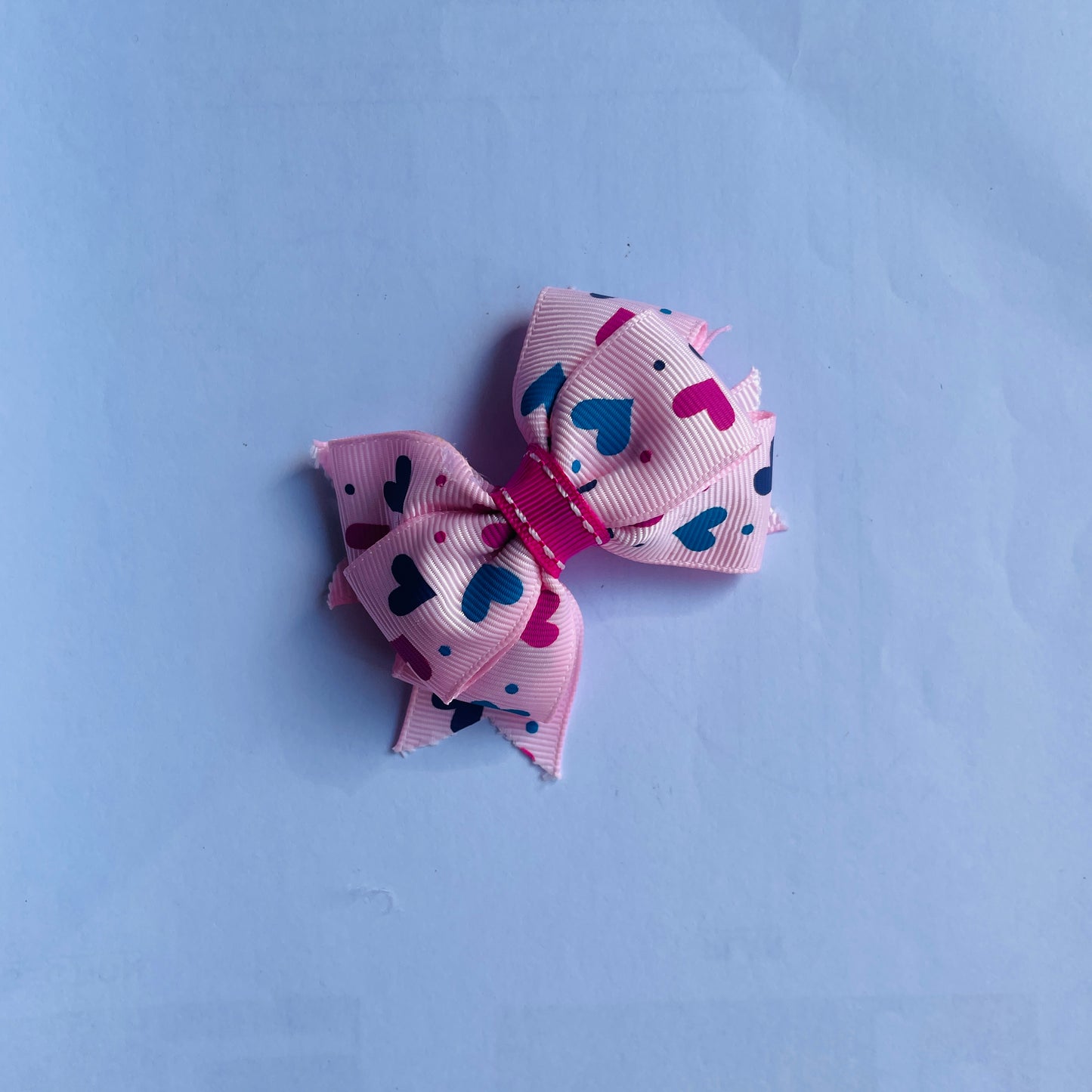 2 pcs Handmade Pink Ribbon Hair Clip for Toddlers – Grosgrain ribbon Bow with Alligator Clip | Baby Girl Hair Accessory