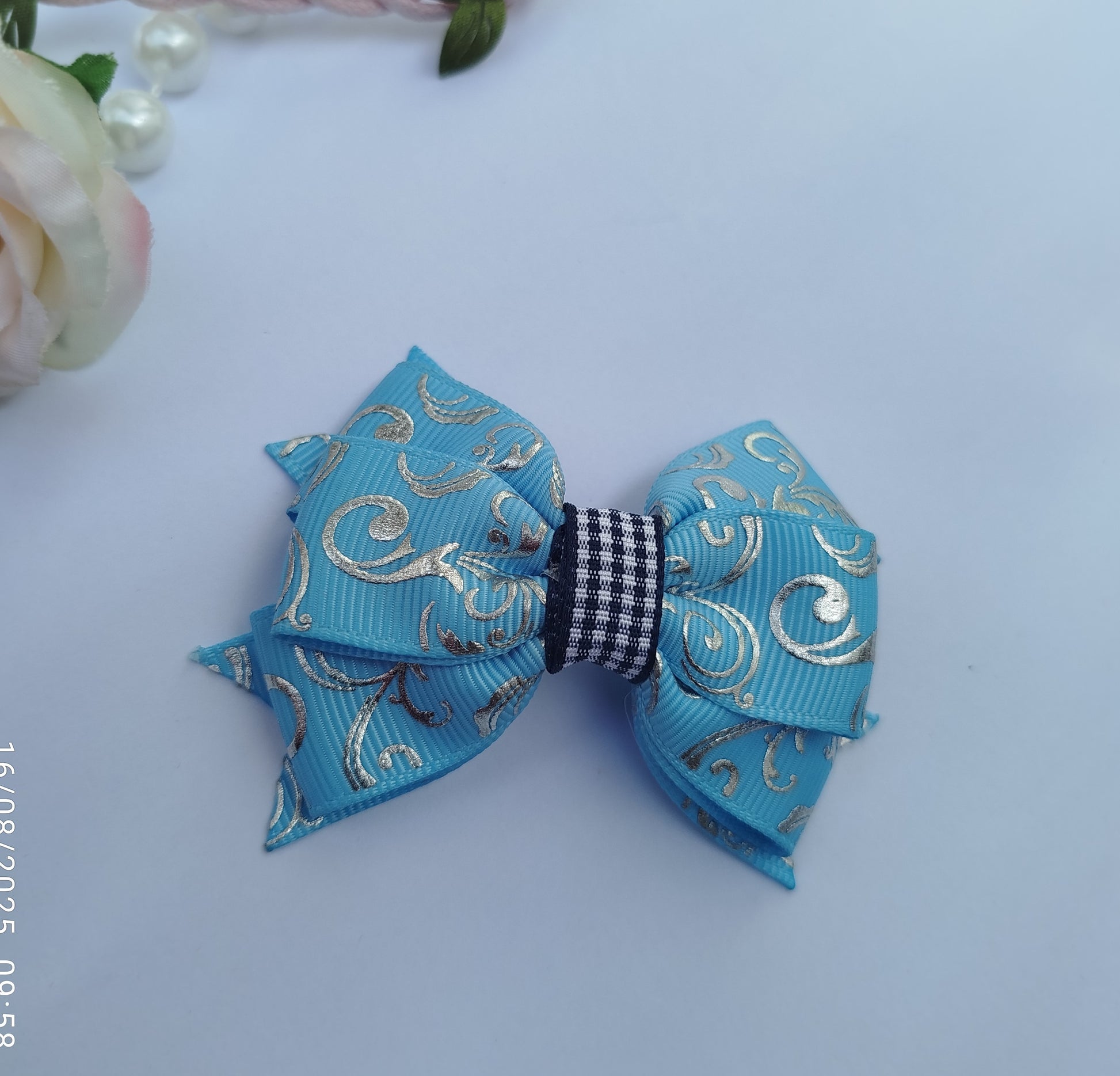 Handmade kids hair accessories ribbon bows